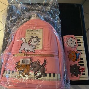 Loungefly Aristocats matching mini back pack and wallet